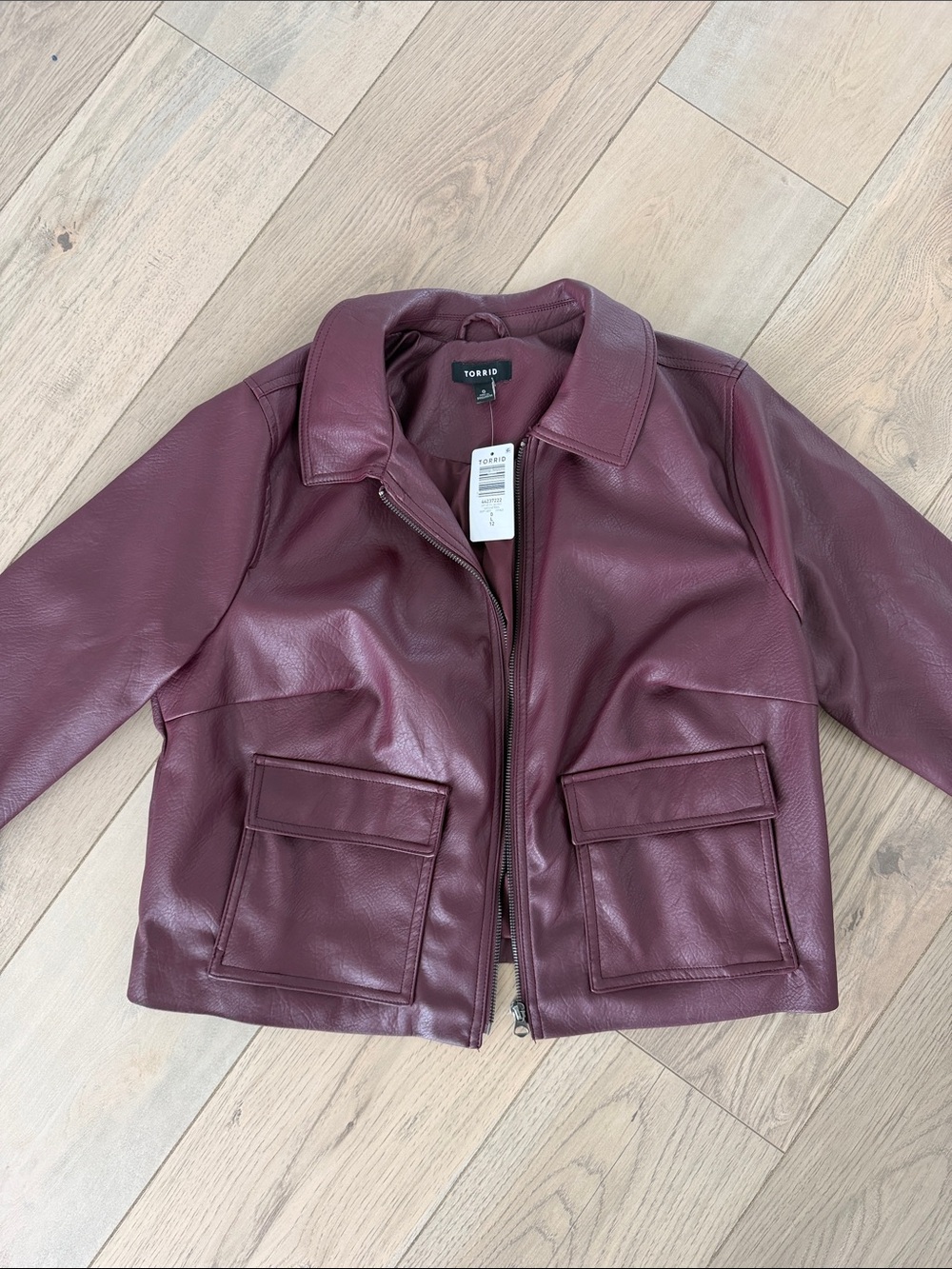 Torrid Women's Burgundy Faux Leather Jacket